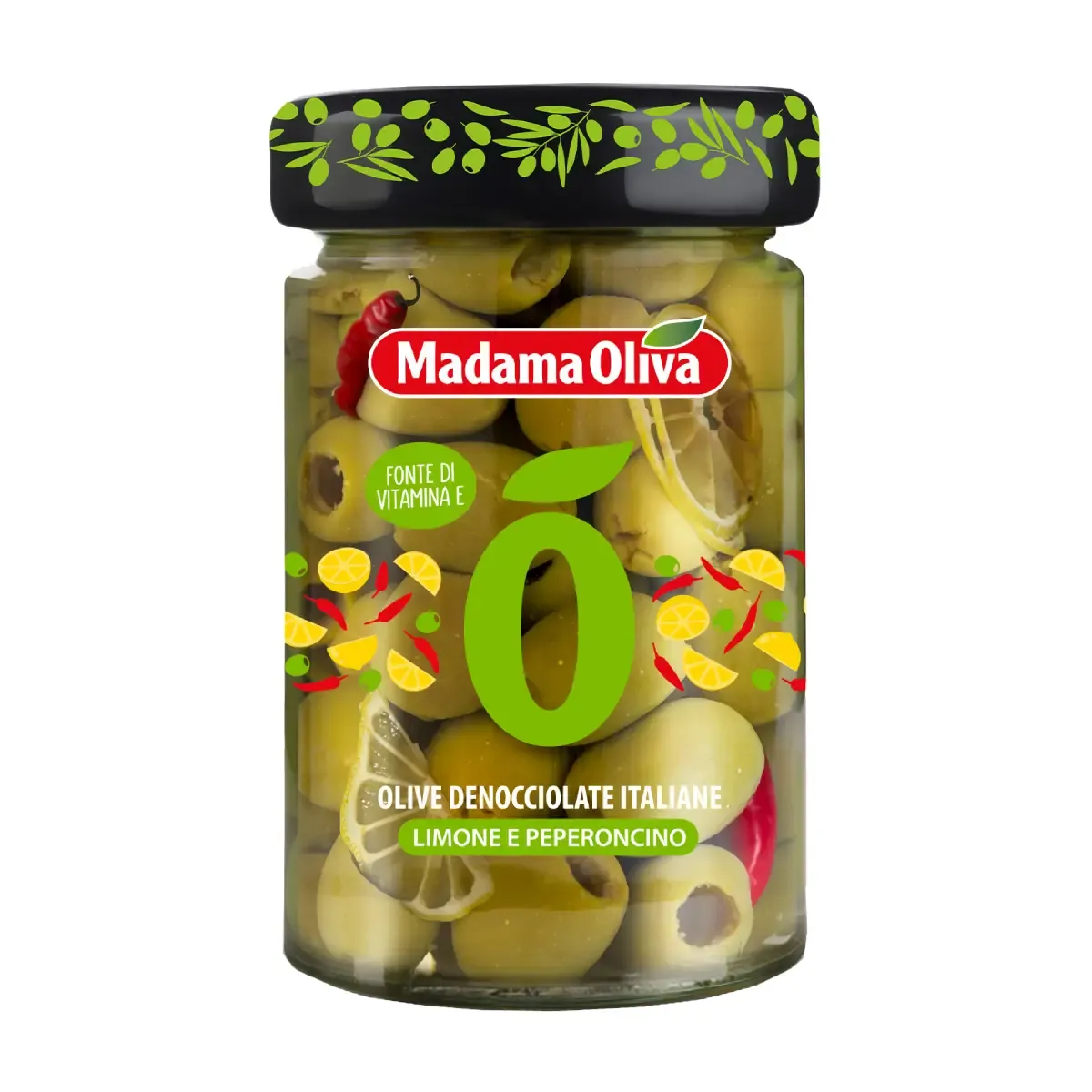 Alyvuogės su citrinomis ir aitriosiomis paprikomis MADAMA OLIVA