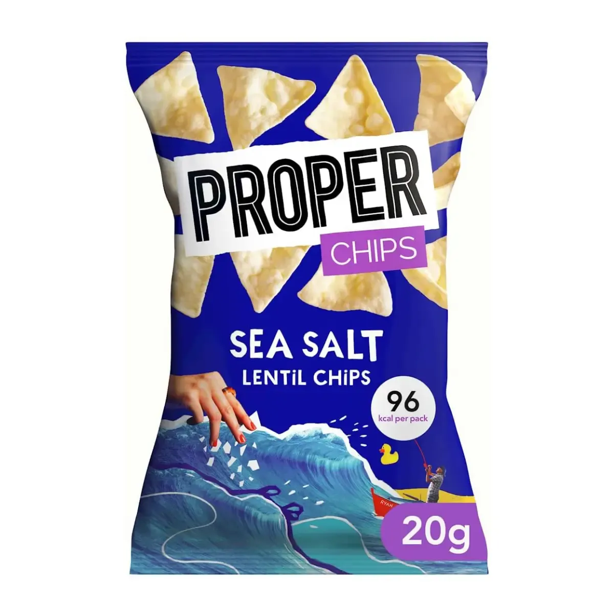 Lentil chips with sea salt