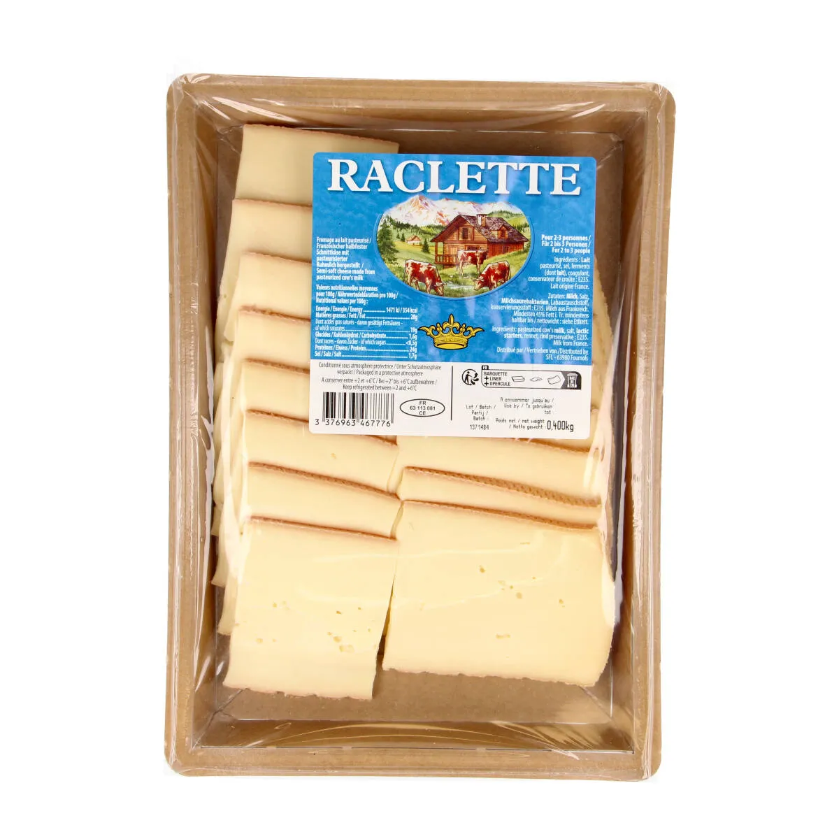 Sūris RACLETTE TRANCHETTE, pjaustytas SOCIETE CATR