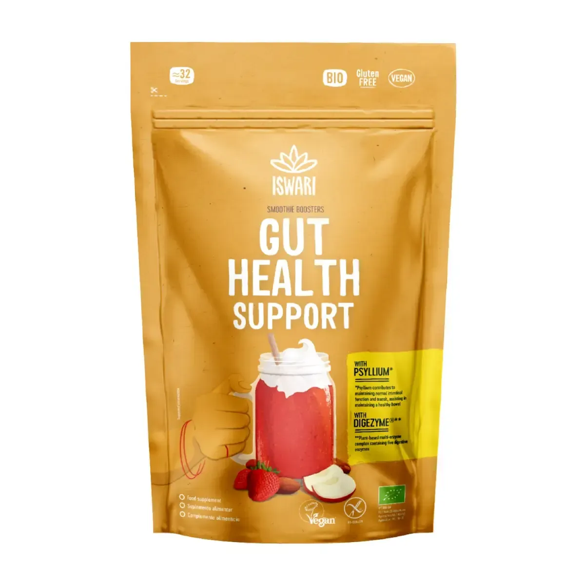 Glotnučiai žarnynui GUT HEALTH SUPPORT, ekologiški ISWARI