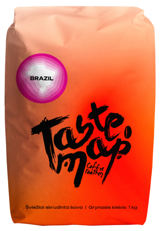 Kavos pupelės BRAZIL MOGIANA TASTE MAP