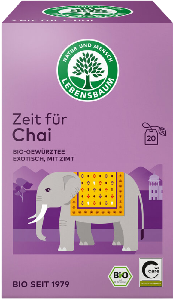 Arbata „Typisch Chai“ su prieskoniais, ekologiška LEBENSBAUM