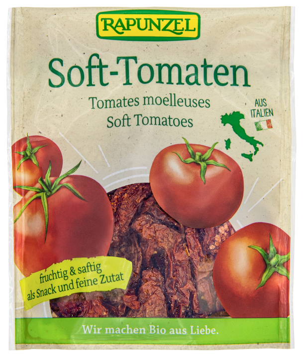 Minkšti pomidorai, ekologiški RAPUNZEL, 100 g