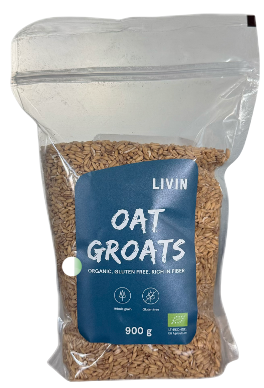 Avižos be glitimo, ekologiškos LIVIN, 900 g
