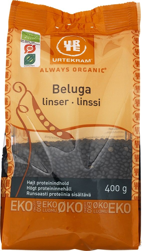 Juodieji lęšiai, ekologiški URTEKRAM, 400 g