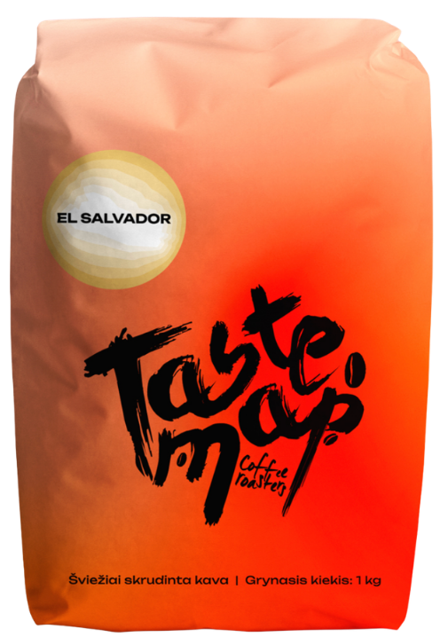 Kavos pupelės EL SALVADOR QUETA TASTE MAP