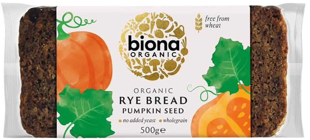 Ruginė duona su moliūgų sėklomis, ekologiška BIONA, 500 g