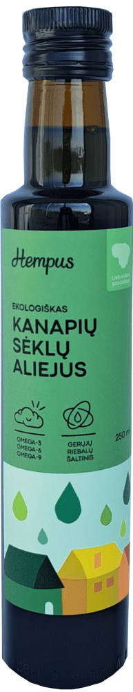 Kanapių sėklų aliejus Hempus, ekologiškas, 250 ml