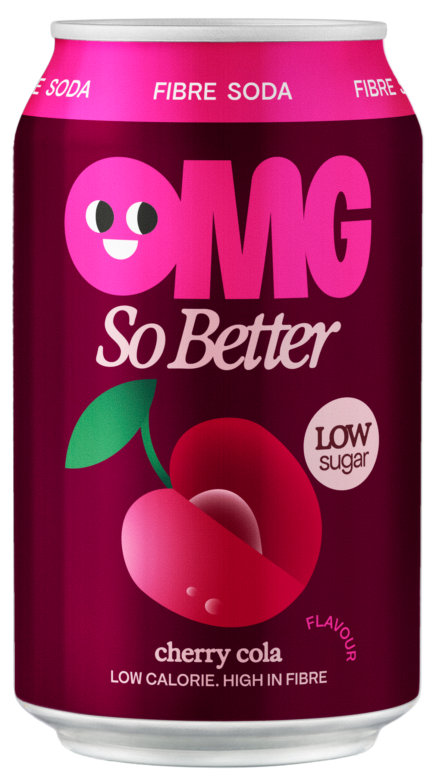Sparkling soft drink "Cherry Cola" OMG, 330 ml