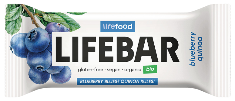 Bar with blueberries and quinoa, organic LIFEFOOD, 40 g
