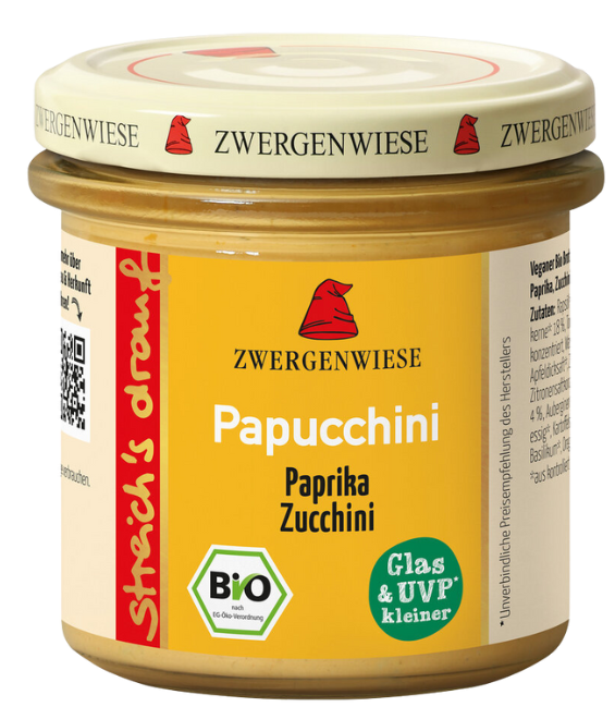 Saulėgrąžų užtepėlė su paprikomis ir cukinijomis, ekologiška ZWERGENWIESE, 135 g