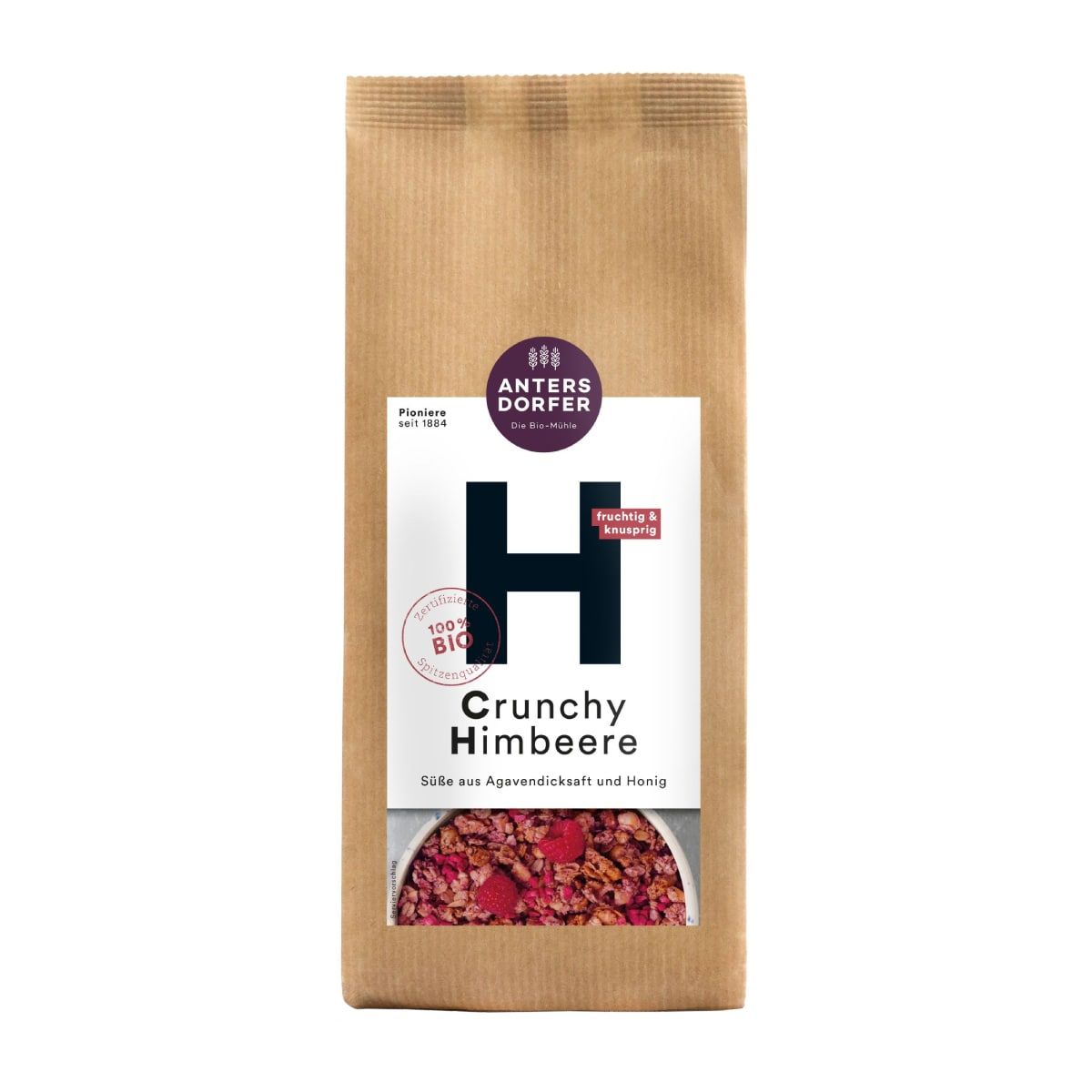 Traški granola su avietėmis, ekologiška ANTERSDORFER