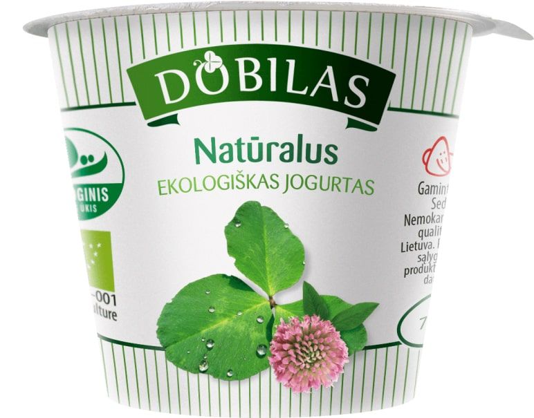 Natūralus jogurtas, 3.8% riebumo, ekologiškas DOBILAS, 125 ml