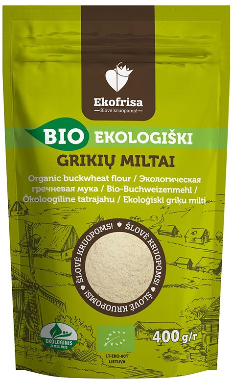 Grikių miltai, ekologiški EKOFRISA, 400 g