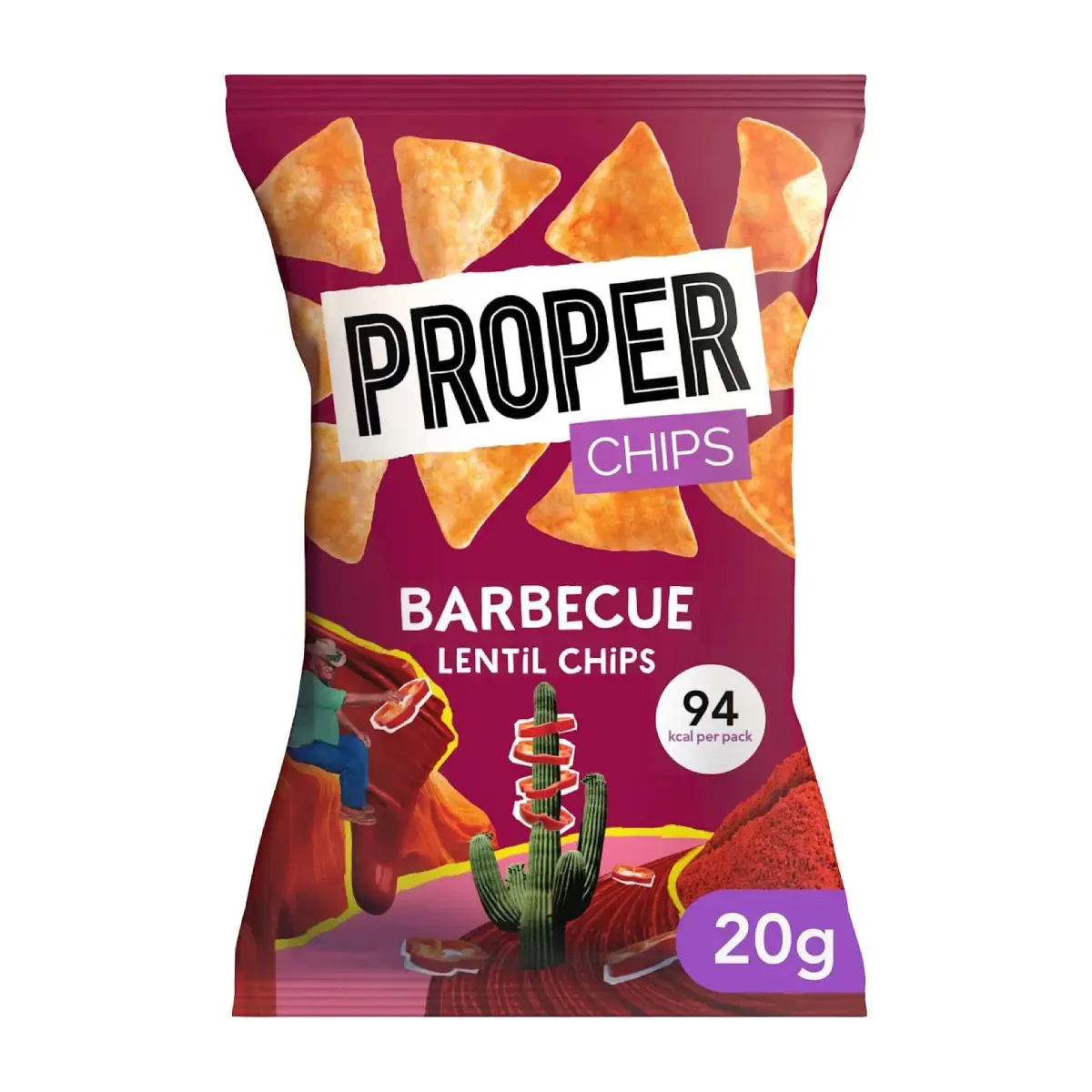 Lentil chips barbecue