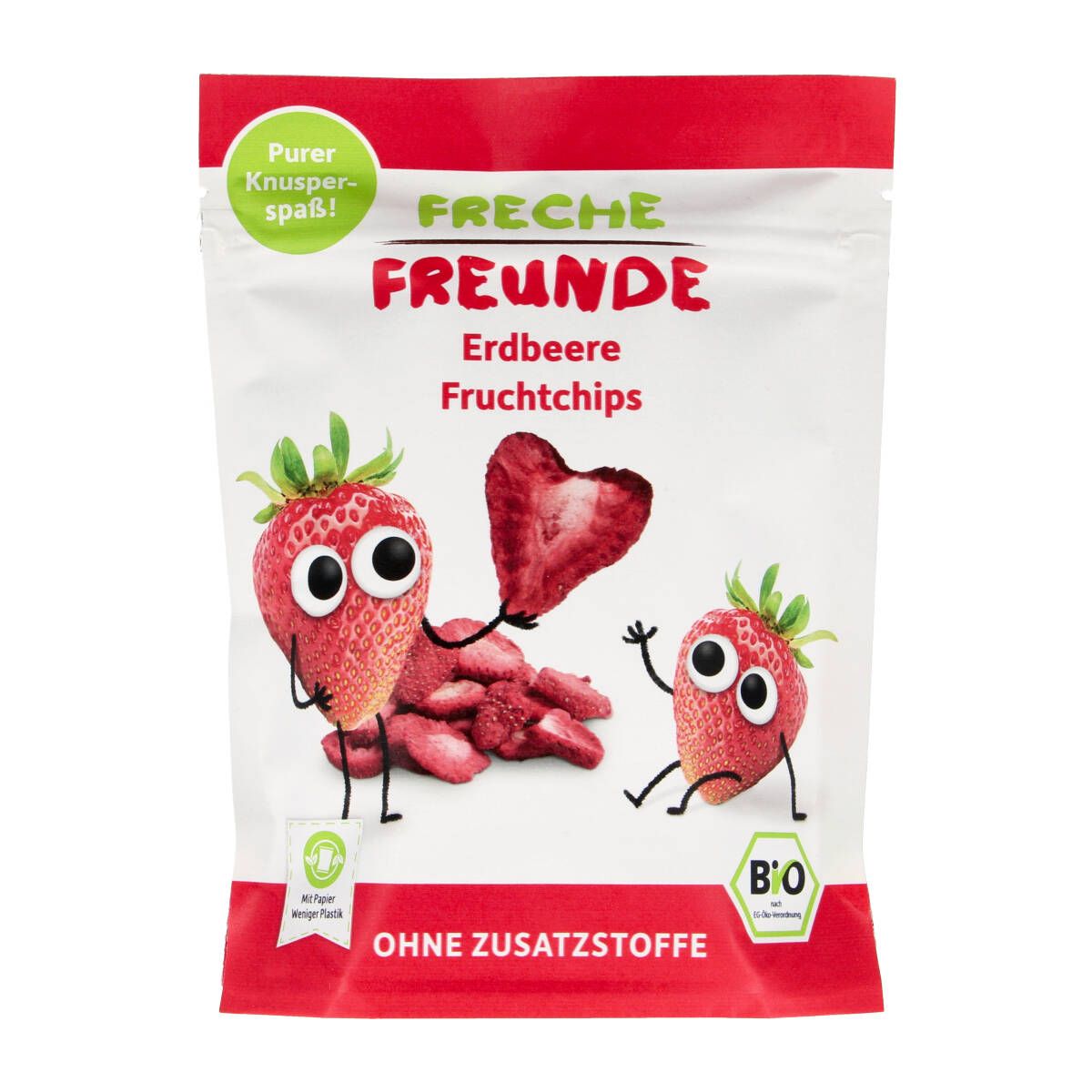 Liofilizuoti braškių traškučiai, nuo 12 mėn., ekologiški FRECHE FREUNDE