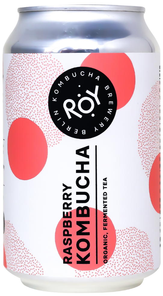 Kombučia gėrimas AVIETĖ, ekologiškas ROY KOMBUCHA, 330 ml