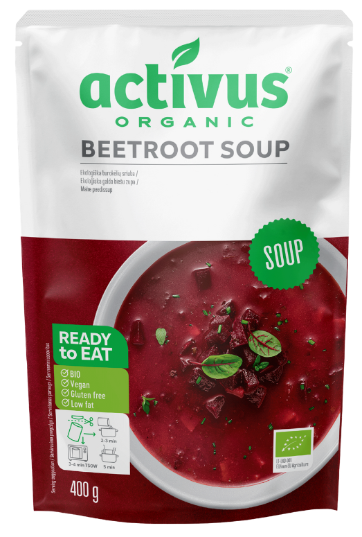Burokėlių sriuba, ekologiška ACTIVUS, 400 g