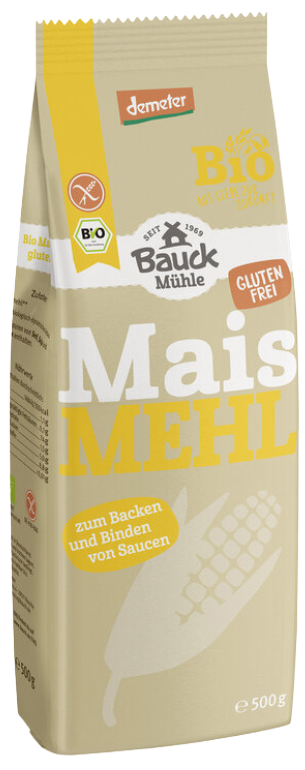 Kukurūzų miltai, biodinaminiai BAUCK MÜHLE, 500 g