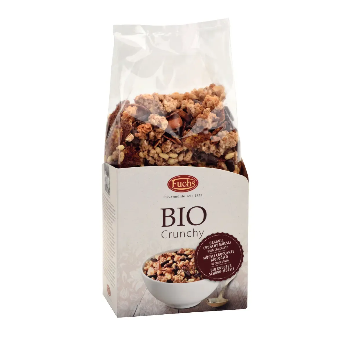 Crispy flakes with chocolate BIO CRUNCHY, organic FUCHS