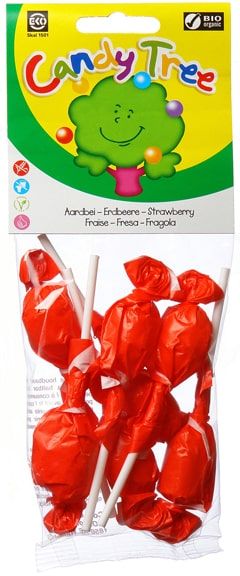Braškių skonio ledinukai, ekologiški CANDY TREE, 7 x 10 g