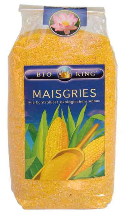 Kukurūzų kruopos, ekologiškos BIO KING, 500 g