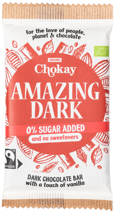 Juodasis šokoladas AMAZING DARK, ekologiškas CHOKAY, 70 g