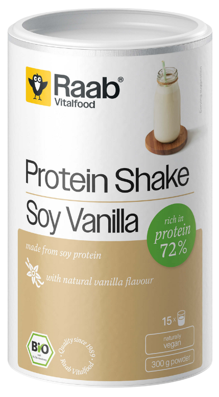 Augalinis baltymų mišinys, vanilės skonio, ekologiškas RAAB VITALFOOD, 300 g