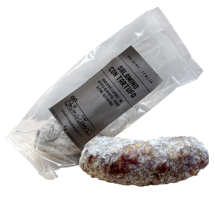Vytintas kiaulienos saliamis su trumais, ekologiškas PRIMA VERA, 160 g