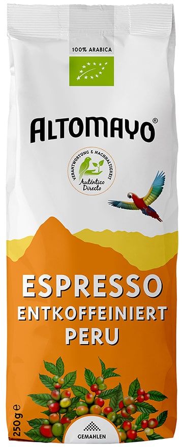Malta kava „Organic espresso“ be kofeino, ekologiška ALTOMAYO, 250 g