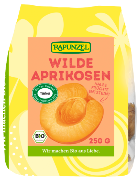 Džiovinti laukiniai abrikosai, ekologiški RAPUNZEL, 250 g