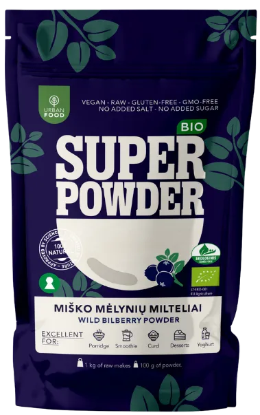 Miško mėlynių milteliai, ekologiški URBAN FOOD, 50 g