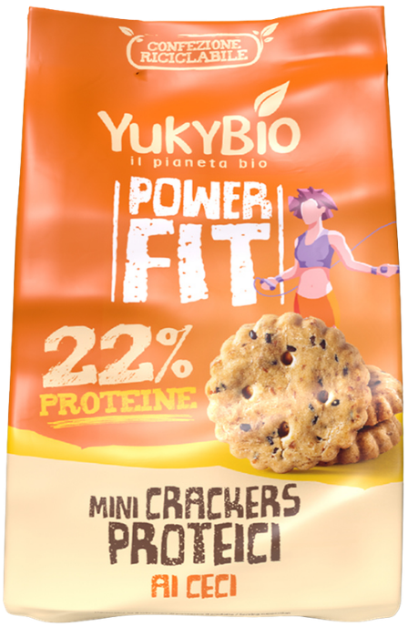 Baltyminiai krekeriai su avinžirniais, ekologiški YUKYBIO, 150 g