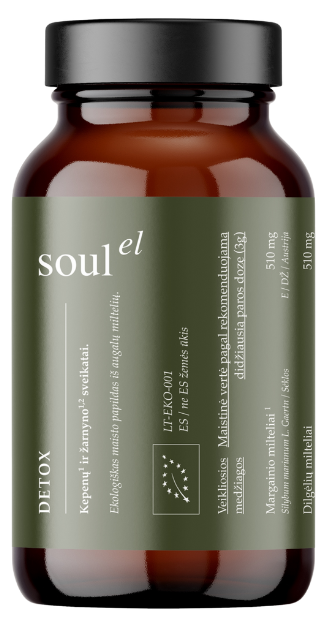 Detox powder mix, dietary supplement, organic SOULEL, 100 g