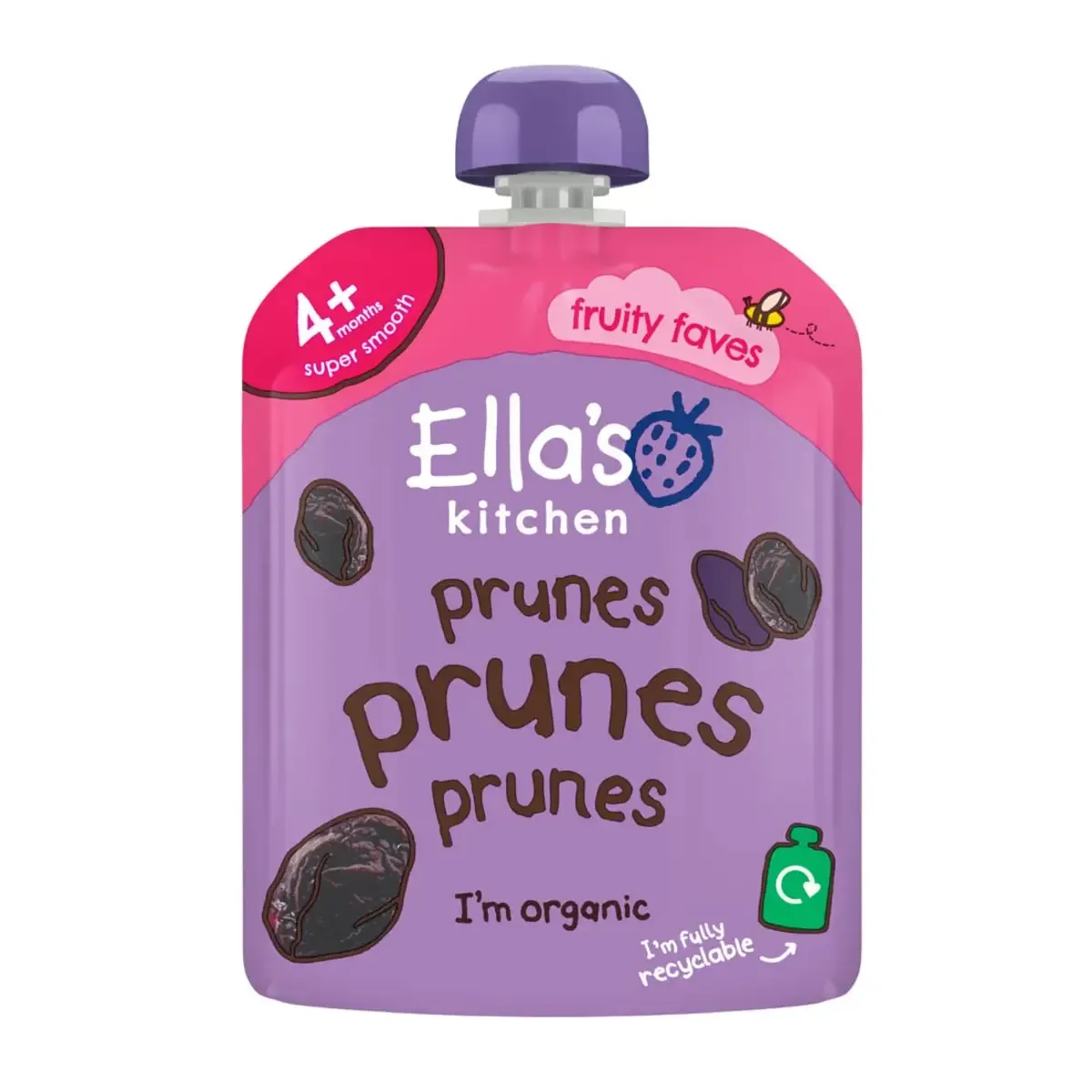 Slyvų tyrelė kūdikiams, nuo 4 mėn., ekologiška ELLA'S KITCHEN