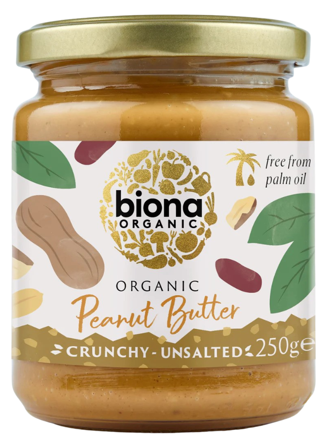 Crunchy peanut butter with salt, organic BIONA, 500 g