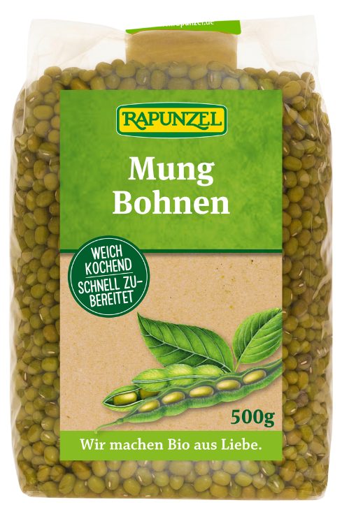 Spindulinės pupuolės mung, ekologiškos RAPUNZEL, 500 g