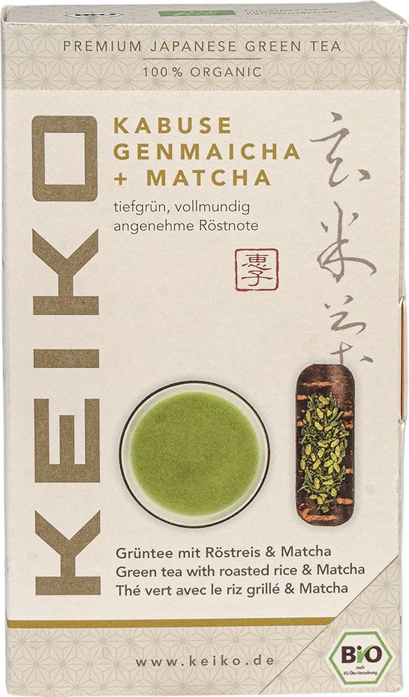 Japoniška žalioji arbata „Kabuse Genmaicha“, biri, ekologiška KEIKO, 50 g