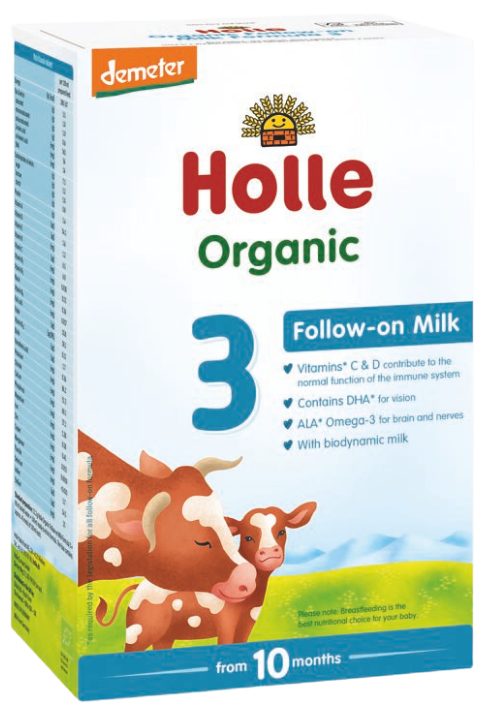 Pieno mišinys kūdikiams nuo 10 mėnesių Nr. 3, biodinaminis HOLLE, 600 g