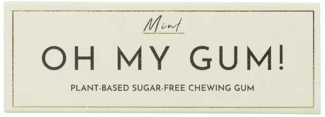 Becukrė kramtomoji guma, mėtų skonio OH MY GUM!, 10 vnt. (19 g)