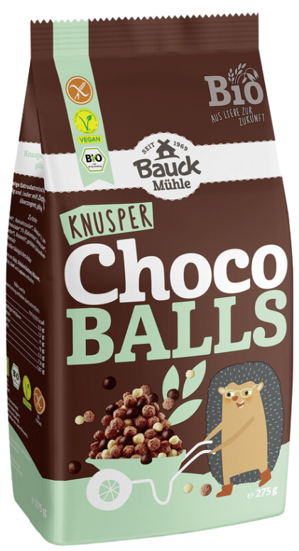 Traškūs rutuliukai su šokoladu, ekologiški BAUCK MÜHLE, 275 g