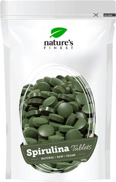 Spirulina, tabletės. Maisto papildas NATURE'S FINEST, 125 g