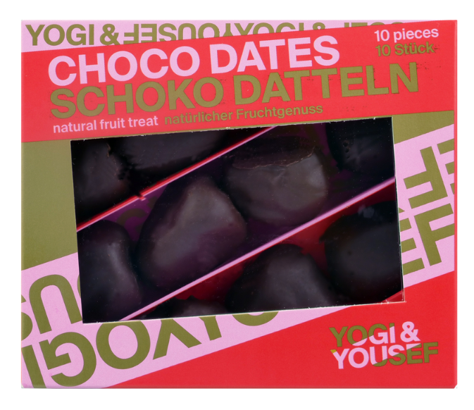 Šviežios datulės juodajame šokolade YOGI & YOUSEF'S