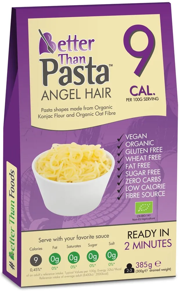 Makaronai KONJAC ANGEL HAIR, ekologiški BETTER THAN, 385 g