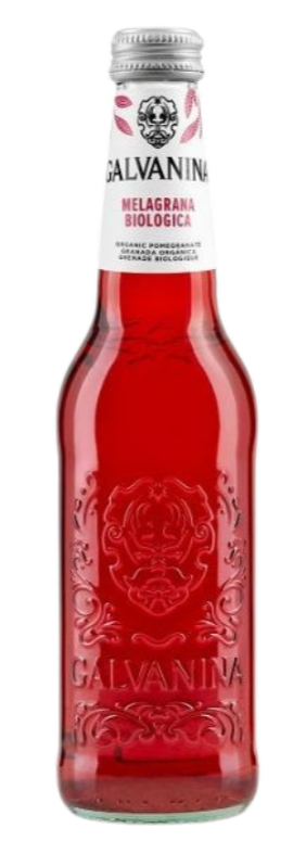Gazuotas granatų gėrimas, ekologiškas GALVANINA, 355 ml