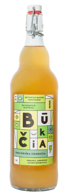 Kombučia su kadagiais ir citrina, ekologiška BŪKČIA, 1 l