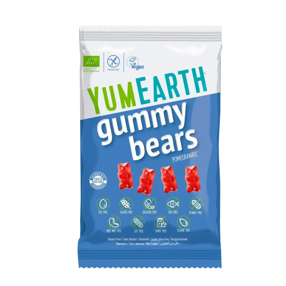 Жевательные мишки, вкус граната, органические YUMEARTH