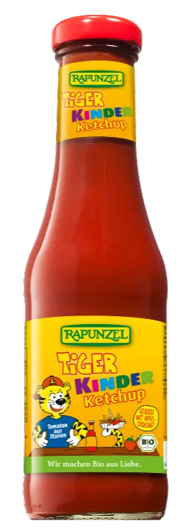 Pomidorų kečupas „Tiger Kids“, ekologiškas RAPUNZEL, 450 ml
