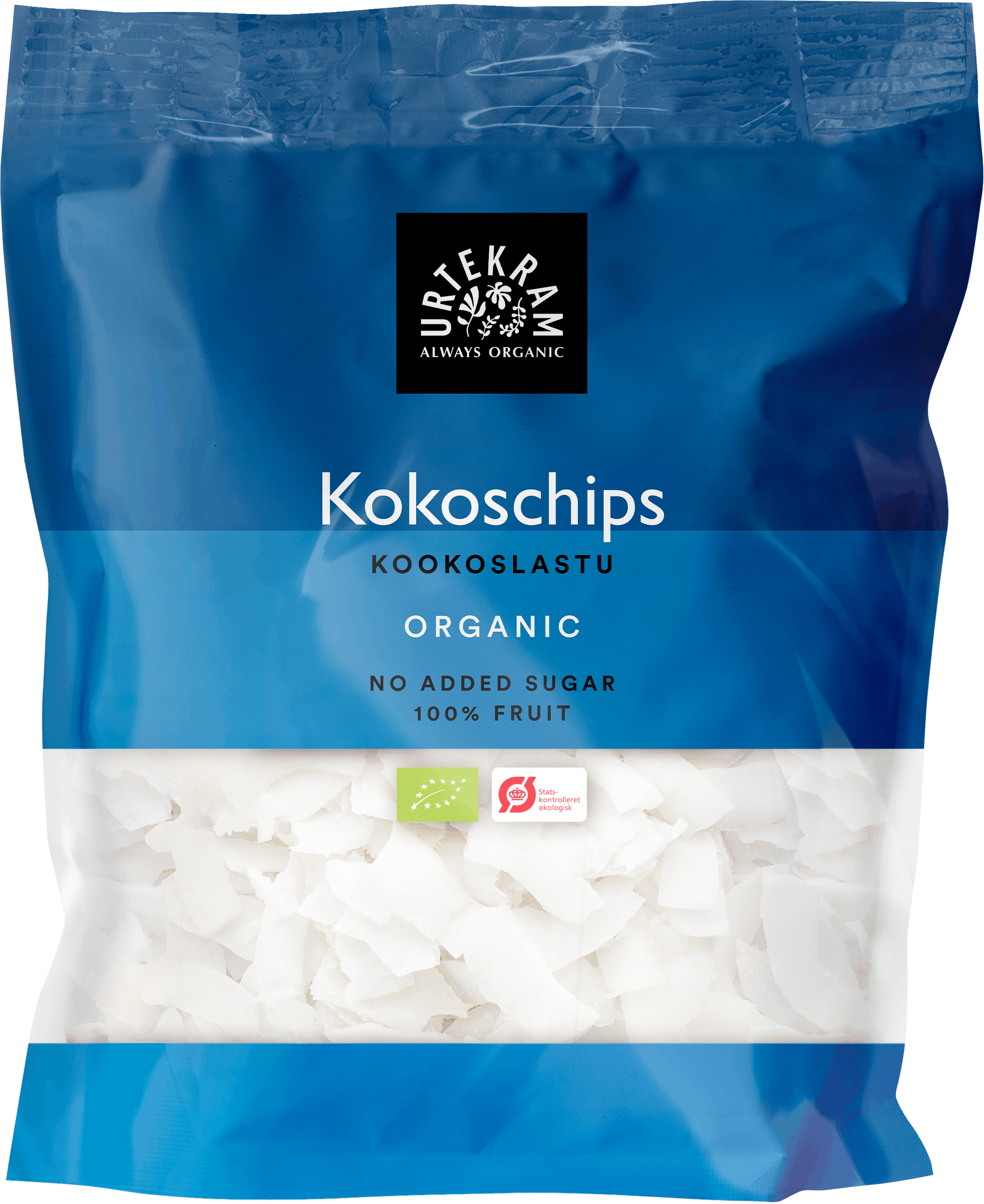 Kokosų traškučiai, ekologiški URTEKRAM, 100 g