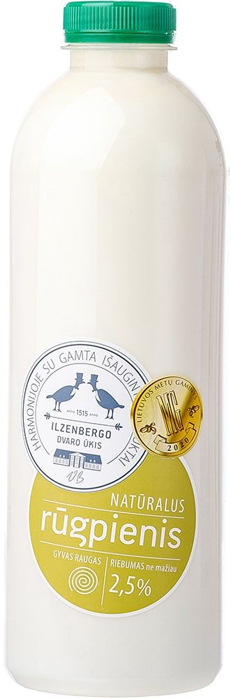 Rūgpienis, 2.5% riebumo ILZENBERGO DVARAS, 1 l
